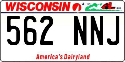 WI license plate 562NNJ