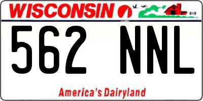 WI license plate 562NNL