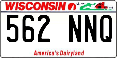 WI license plate 562NNQ