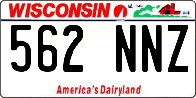 WI license plate 562NNZ