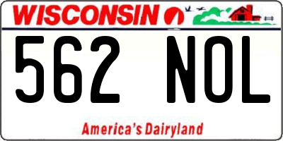 WI license plate 562NOL
