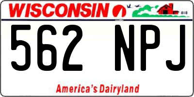 WI license plate 562NPJ