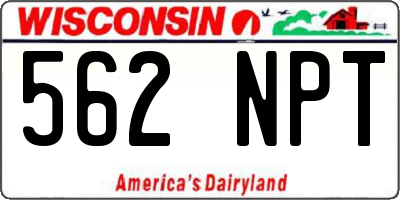 WI license plate 562NPT