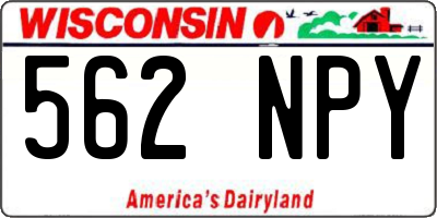 WI license plate 562NPY