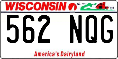 WI license plate 562NQG
