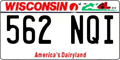 WI license plate 562NQI