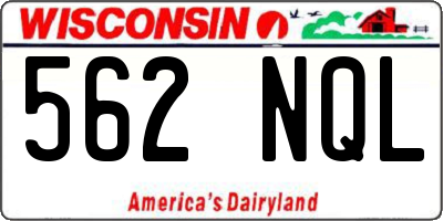 WI license plate 562NQL