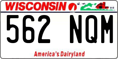 WI license plate 562NQM