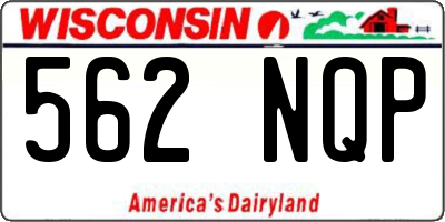 WI license plate 562NQP