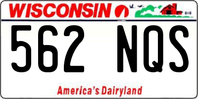 WI license plate 562NQS