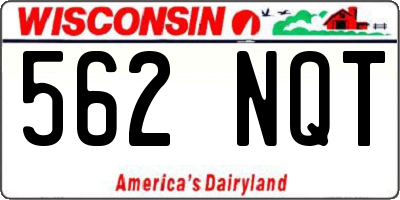 WI license plate 562NQT