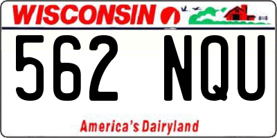 WI license plate 562NQU