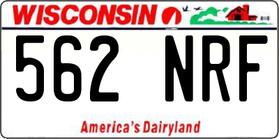 WI license plate 562NRF
