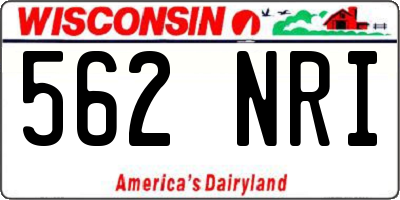 WI license plate 562NRI