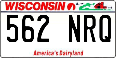WI license plate 562NRQ