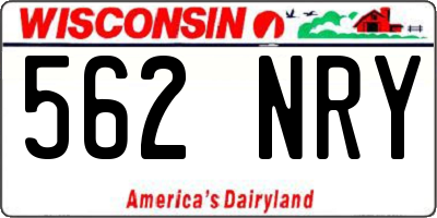 WI license plate 562NRY