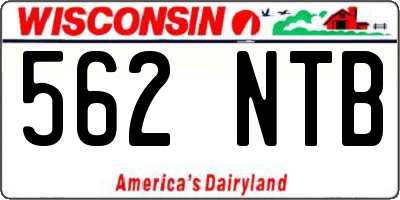WI license plate 562NTB