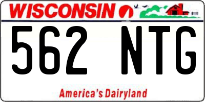 WI license plate 562NTG