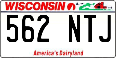 WI license plate 562NTJ