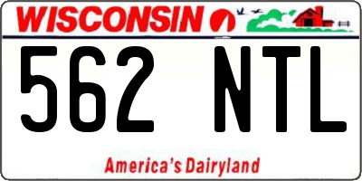 WI license plate 562NTL