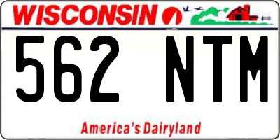 WI license plate 562NTM