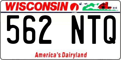 WI license plate 562NTQ