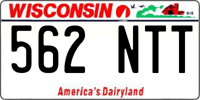 WI license plate 562NTT