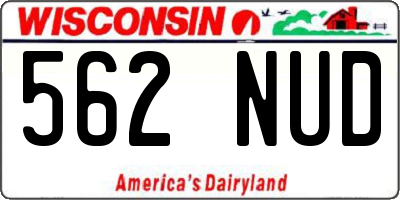 WI license plate 562NUD