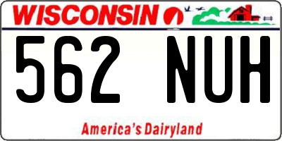 WI license plate 562NUH
