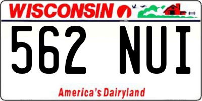 WI license plate 562NUI
