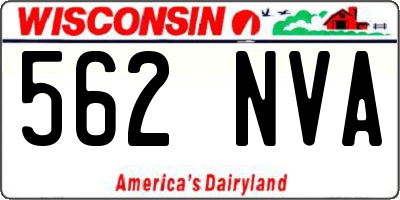 WI license plate 562NVA