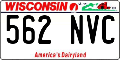 WI license plate 562NVC