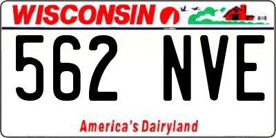 WI license plate 562NVE