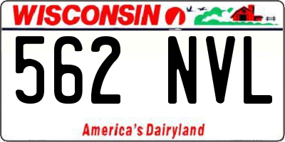 WI license plate 562NVL