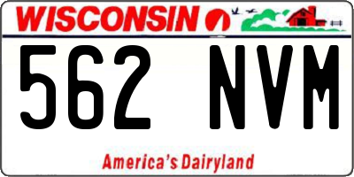 WI license plate 562NVM