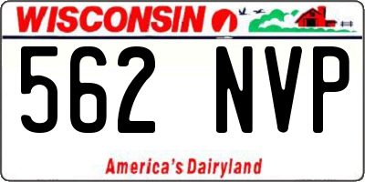 WI license plate 562NVP