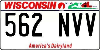 WI license plate 562NVV