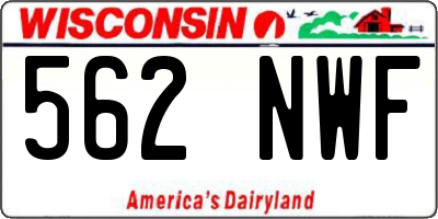 WI license plate 562NWF
