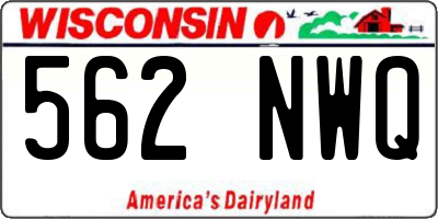 WI license plate 562NWQ