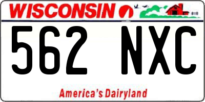 WI license plate 562NXC