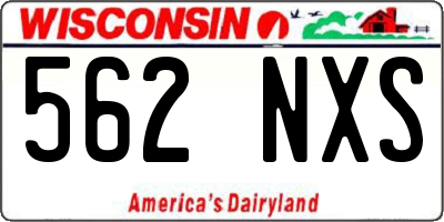 WI license plate 562NXS
