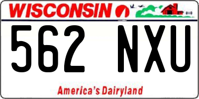 WI license plate 562NXU