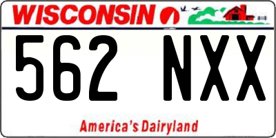 WI license plate 562NXX