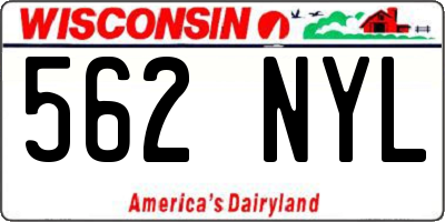 WI license plate 562NYL