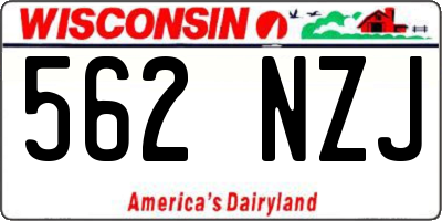 WI license plate 562NZJ