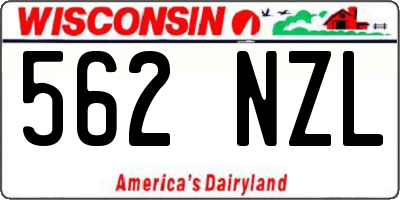 WI license plate 562NZL