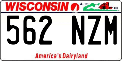 WI license plate 562NZM