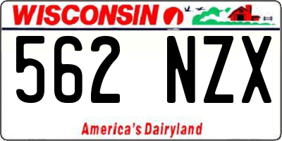 WI license plate 562NZX