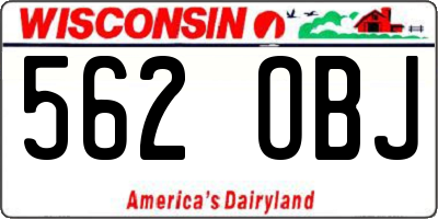 WI license plate 562OBJ
