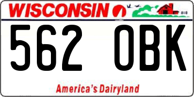 WI license plate 562OBK